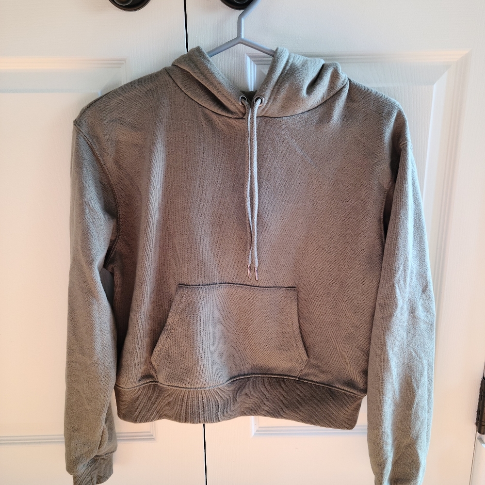 Olive Green Crop Hoodie SWS Active Size Small